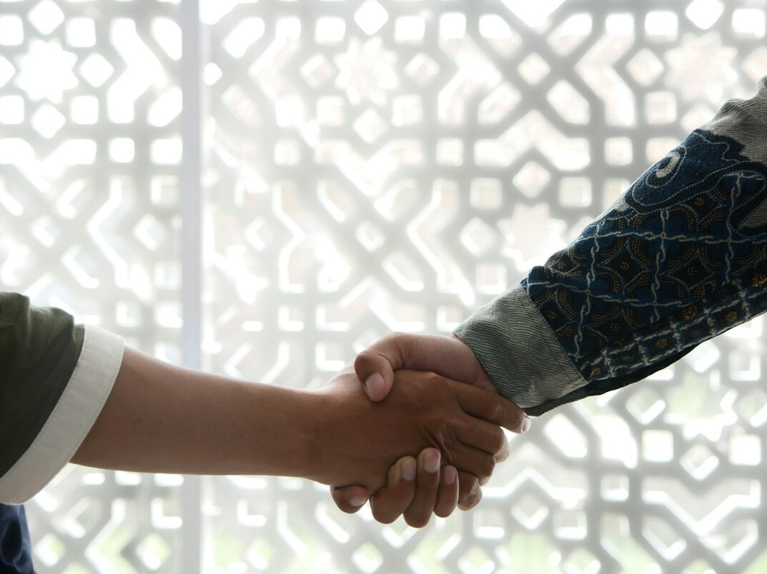 confident handshake